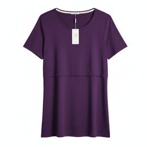NWT Purple Nursing Maternity Short Sleeve T-Shirt β Size XXL